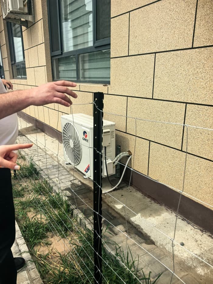 the client examined full-size sections of our most popular fencing types