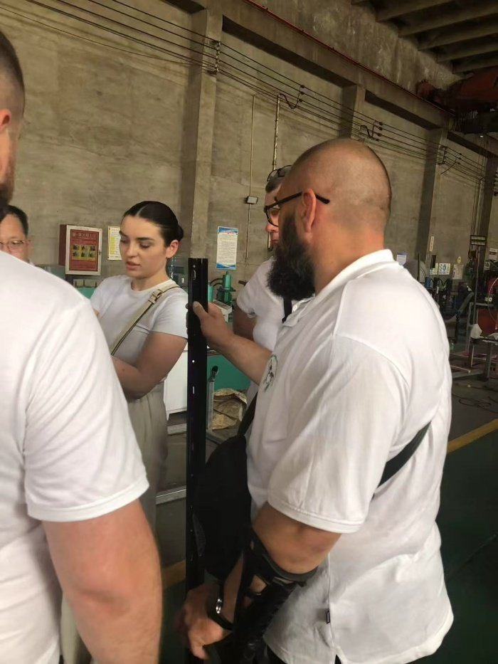 Inside the factory, he watched every step: cutting, welding, galvanizing, powder coating, and final inspection.